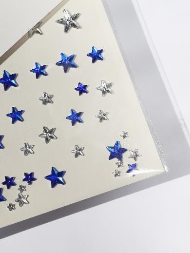 Star Face Stickers, Glitter Temporary Tattoos for 4th of July
