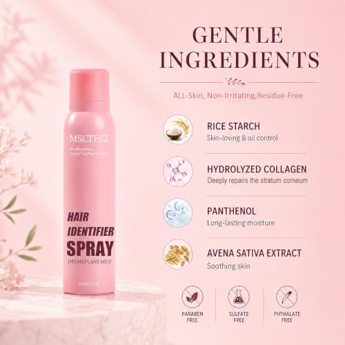 Hair Identifier Spray for Face Shaving - 6 Ounce Skin Care Dermaplane Mist