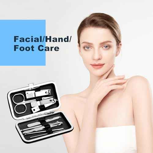 24pack Manicure Set in Bulk, Nail Clippers Kit Stainless Steel Fingernail Clippers Set, Sturdy Nail Tip Cutter Trimmers Professional Grooming Toenail Clippers Personal Pedicure Kits (8-in-1, Black)