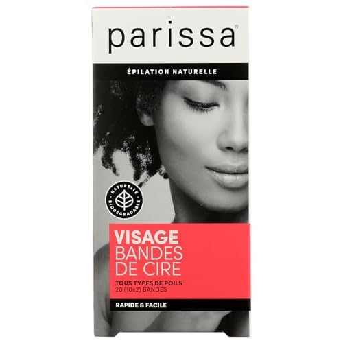 Parissa Natural Face & Lip Wax Strips | Beginner-Friendly & Gentle for Sensitive Skin | Ready-to-Use Strips for Upper Lip, Chin & Face | 20 Strips (10 x 2)