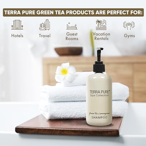 Terra Pure Shampoo | Spa Collection | Hotel Amenities in Pump Bottle | 10.14 oz. / 300 ml (Single Bottle)