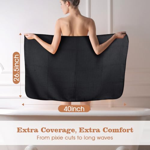 Microfiber Hair Towel Wrap 2 Pack – Fast Drying, All Hair Types