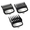 3-Piece Metal Clip Clipper Guards for Wahl, #0.5#1#1.5 Fade Combs (1/16" 1/8" 3/16"), Professional Blending Guides Compatible with Magic Clip, Senior, Legend, Super Taper - Black