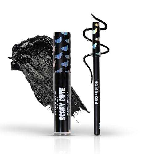 Profusion Cosmetics Matte Black Lip Liner & Liquid Lipstick Set
