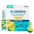 Liquid I.V. Sugar Free Lemon Lime Hydration Electrolytes 14 Count - Electrolyte Drink Mix for Rehydration