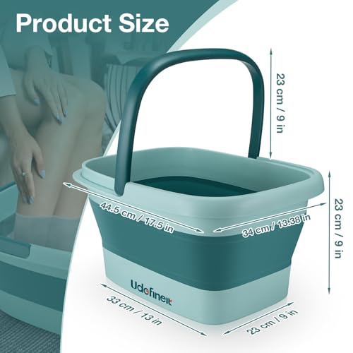 Collapsible Foot Bath Basin for Soaking & Massage - 15L