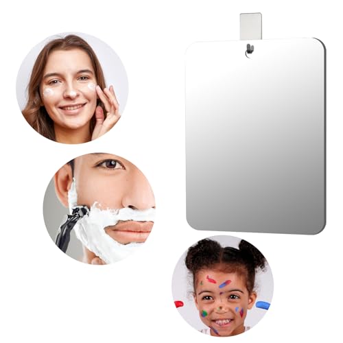 Shatterproof Fogless Shower Mirror 8x6 Inch Handheld Acrylic