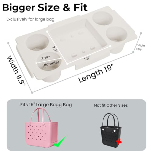 Bogg Bag Large Tote Topper Tray with Cup Holder & Organizer