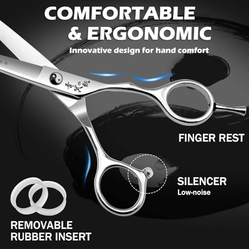 Professional Hair Cutting Scissors 6" Japanese 440C Convex Blade