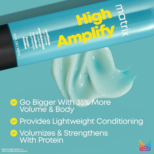 Matrix High Amplify Volumizing Conditioner - Instant Lift, Lasting Volume & Strengthening, Silicone-Free, Boost Structure in Fine, Thin & Limp Hair