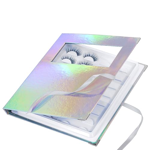 False Eyelash Storage Book - Holds 16 Pairs with Tweezers