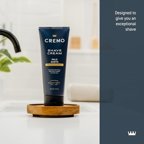 Cremo Palo Santo Shave Cream (2 Pack), Astonishingly Superior Ultra-Slick Shaving Cream for Men, Fights Nicks, Cuts And Razor Burn, 6 Fl Oz