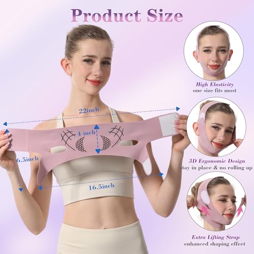 PeaKalo Lilac Graphene V-Line Chin Strap for Face Lifting & Double Chin Reduction