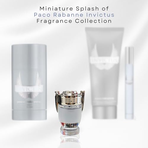 Paco Rabanne Invictus Perfume for Men Mini Splash EDT 0.17 Fl Oz