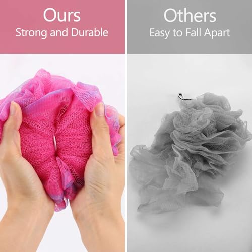 Large Loofah Sponges Pack of 6 - Exfoliating Bath Puffs