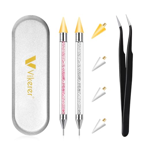 Rhinestone Picker Tool for Nail Art - Dotting Pen with Replacement Tips