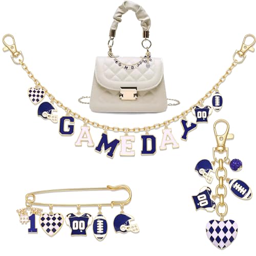 Football Bag Charms Keychain Set for Women & Men