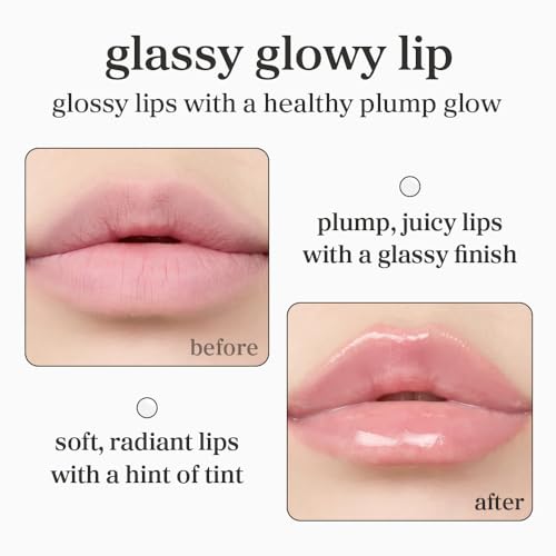 NOONI Korean Lip Oil Bundle - Applepeony & Appleclear, Nourishing & Hydrating Lip Gloss