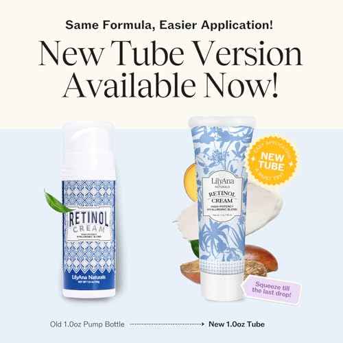 LilyAna Naturals Anti Aging Retinol Face Cream for Women ? Wrinkle & Neck Cream for Firming, Retinol Moisturizer for Face with Hyaluronic Acid, Hydrating Night Cream for Fine Lines, Collagen Boost