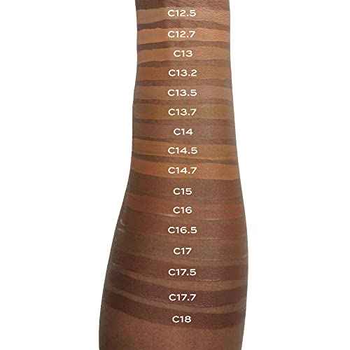 Revolution, Conceal & Define Concealer, Full Coverage & Lightweight, Long-Lasting Matte Finish, Vegan & Cruelty Free, C14 Dark to Deep Skin Tones, 0.14 oz (Pack of 2)