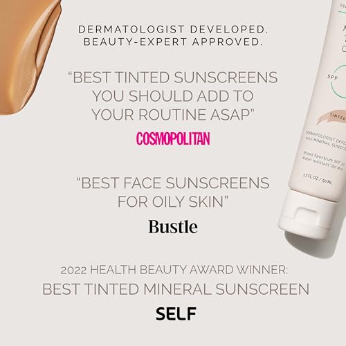 MDSolarSciences Mineral Tinted Cr?me Sunscreen SPF 30 | Water-Resistant, Broad Spectrum UV Protection | Blendable Micronized Zinc Oxide Cream | Natural Matte Finish for All Skin Types (1.7 Fl Oz)