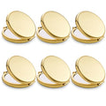 Compact Travel Makeup Mirror - 1X/2X Magnification, Gold, 6 Pack