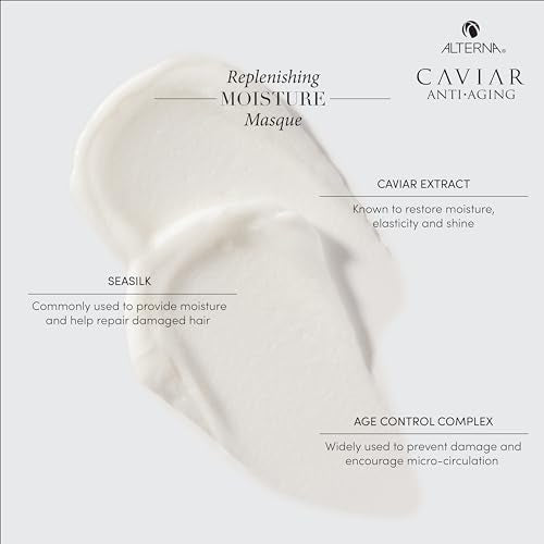 Alterna CAVIAR Anti-Aging Replenishing Moisture Hair Masque | Replenishes Dry, Coarse, Damaged Hair | Sulfate Free