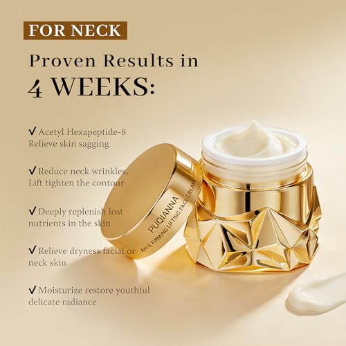AH-8 Firming Neck Cream for Crepey skin Face,Contains Hexapeptide, Hyaluronic Acid Moisturizing, Tightening Cream Cosmetic skin Care Skin Repair