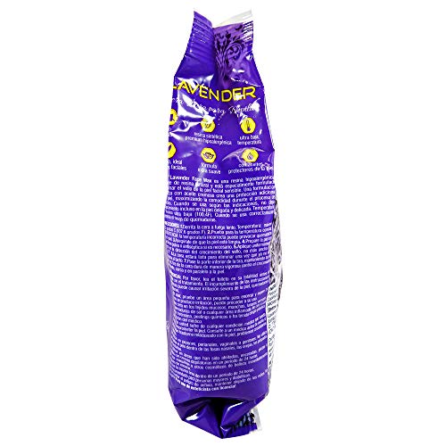 Waxness Lavender Face Hard Wax 0.8 lb (400 g) ? Creamy Stripless Hard Wax for Sensitive Skin, Face, Bikini, Synthetic Resin Formula, Gentle Hair Removal ? Made in Italy