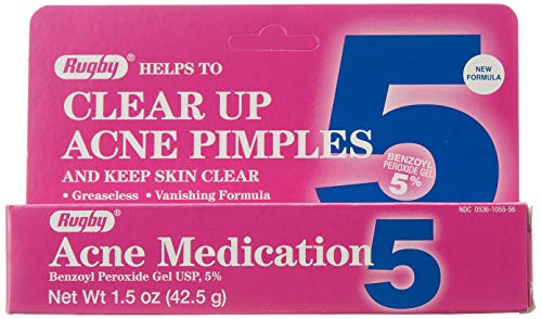 Benzoyl Peroxide 5% Generic for Oxy Balance Acne Medication Gel for Treatment and Prevention of Acne Pimples, Acne Blemishes, Blackheads or Whiteheads. 1.5 oz. per Tube Pack 6 Total 9 oz.