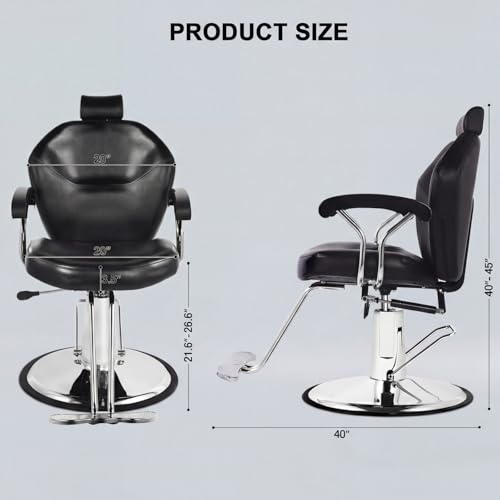 Artist Hand Professional Barber Chair - Hydraulic Reclining Salon Chair