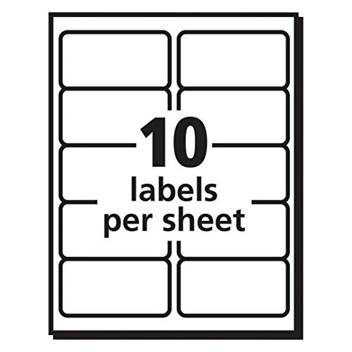 Avery Shipping Address Labels, Laser & Inkjet Printers, 100 Labels, 2x4 Labels, Permanent Adhesive, TrueBlock (18163)