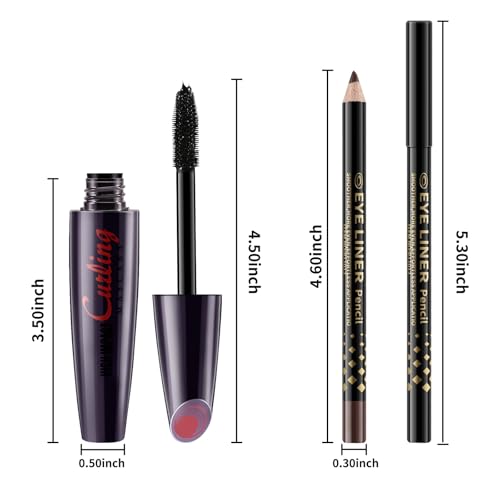 3-Piece Waterproof Mascara & Eyeliner Set - Black