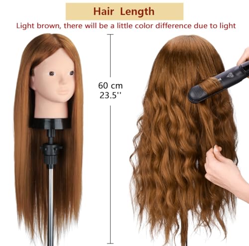 Beauty Star Mannequin Head 80% Real Human Hair Styling Practice