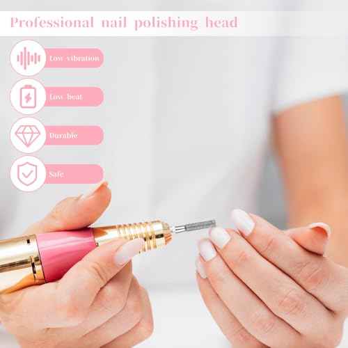 10 PCS Nail Drill Bits Set for Manicure, Professional Russian Manicure Nail Diamond Bits, Cuticle Remover Nail Products for Manicure Pedicure for Home and Nail Salon