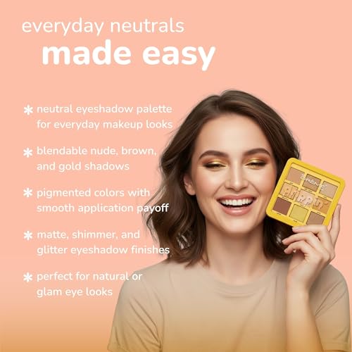 The Crème Shop 9-Color Eyeshadow Palette | Neutral Nude Brown