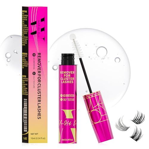 Lash Remover Cluster Lashes Remover Low-Irritating Eyelash Extension Remover Gentle and Mild Lash Self Adhesive Eyelashes Remover Glue for Beginner Use At Home(10ml)