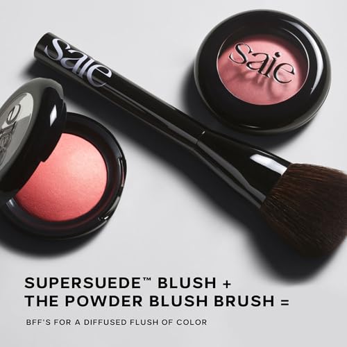 Saie Powder Blush Brush - Fluffy Oval Makeup Brush