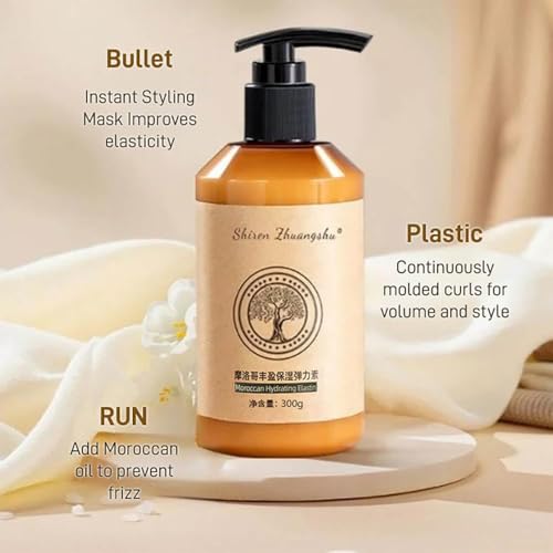 Nichalous Long-Lasting Moroccan Styling Cream for Curly & All Hair Types 300g