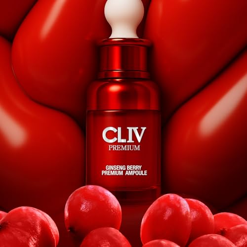 CLIV Ginseng Berry Premium Ampoule, Nourishing Facial Ampoule for Dry and Tired Skin, Healthy and Dewy Skin, Authentic Korean Skincare (Special Kit)