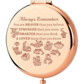 KEYCHIN Alice Cat Pocket Mirror Princess Movie Gifts You are Braver Stronger Smarter Than You Think Alice Cat Compact Mirror Alice Cat Merch (Alice Cat-RG)