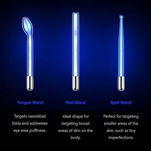 NuDerma Clinical Skin Therapy Wand with 6 Fusion Neon+Argon Applicators