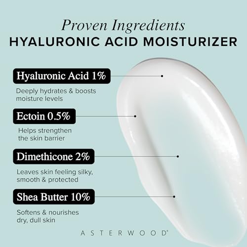 Asterwood Hyaluronic Acid Face Moisturizer with Shea Butter & Ectoin