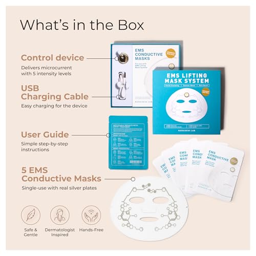 Lifting Mask System with 5 Conductive Facial Masks by NARASKIN LAB