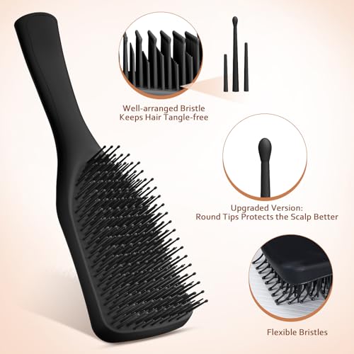 SHINLEA Wave-Shaped Detangler Hair Brush for Wet & Dry Hair