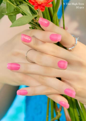 ohora Semi-Cured Gel Nail Strips Pink Tint - Long-Lasting, Salon-Quality, Works with UV/LED Lamps
