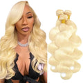 613 Honey Blonde Body Wave Human Hair Bundles 18-22 Inch