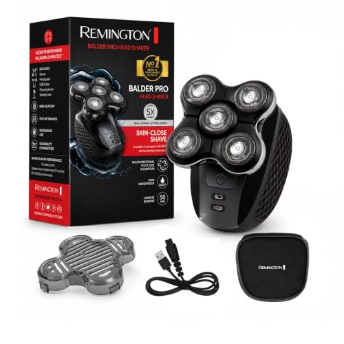 Remington Balder Pro XR7000 5 Blade Head Shaver for Men, Wet & Dry Rotary Razor