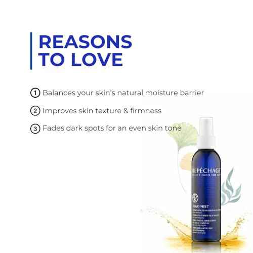 Repechage Algo Mist Hydrating Seaweed Facial Spray for All Skin Types - Aloe and Vitamin C Infused Face Mist Keeps Skin Hydrated, Refreshed and Nourished, 6 fl oz.