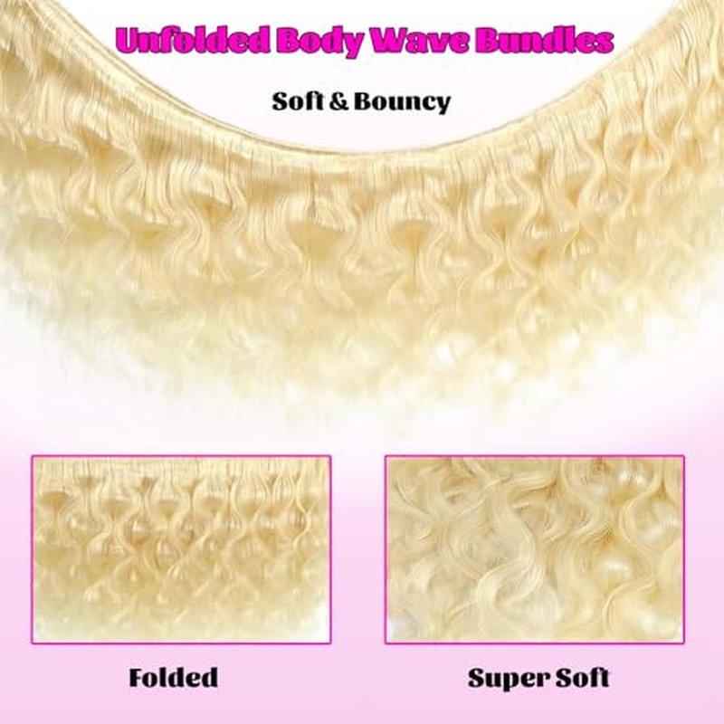 12 Inch 613 Blonde Body Wave Human Hair Bundles